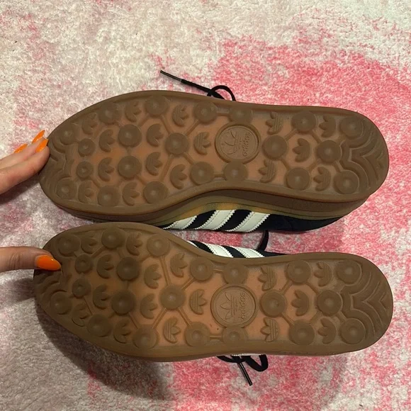 Adidas Black and White Bold Gazelle Sneakers - Picture 4 of 4